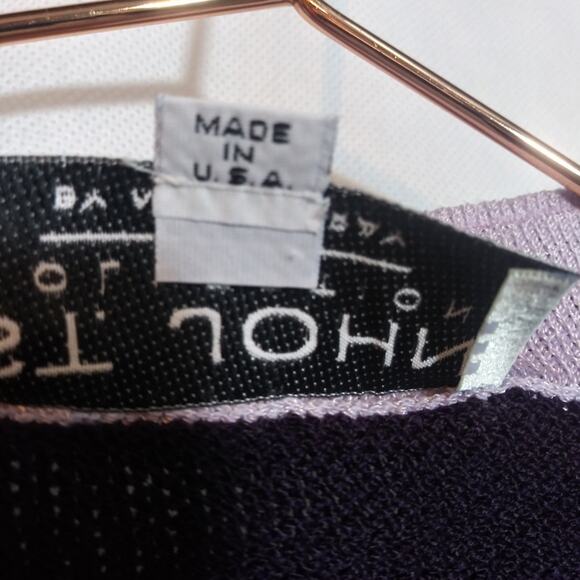 ST JOHN Eggplant Purple Santana Knit Sweater Cardigan Jacket Vintage Size Small - Picture 5 of 9